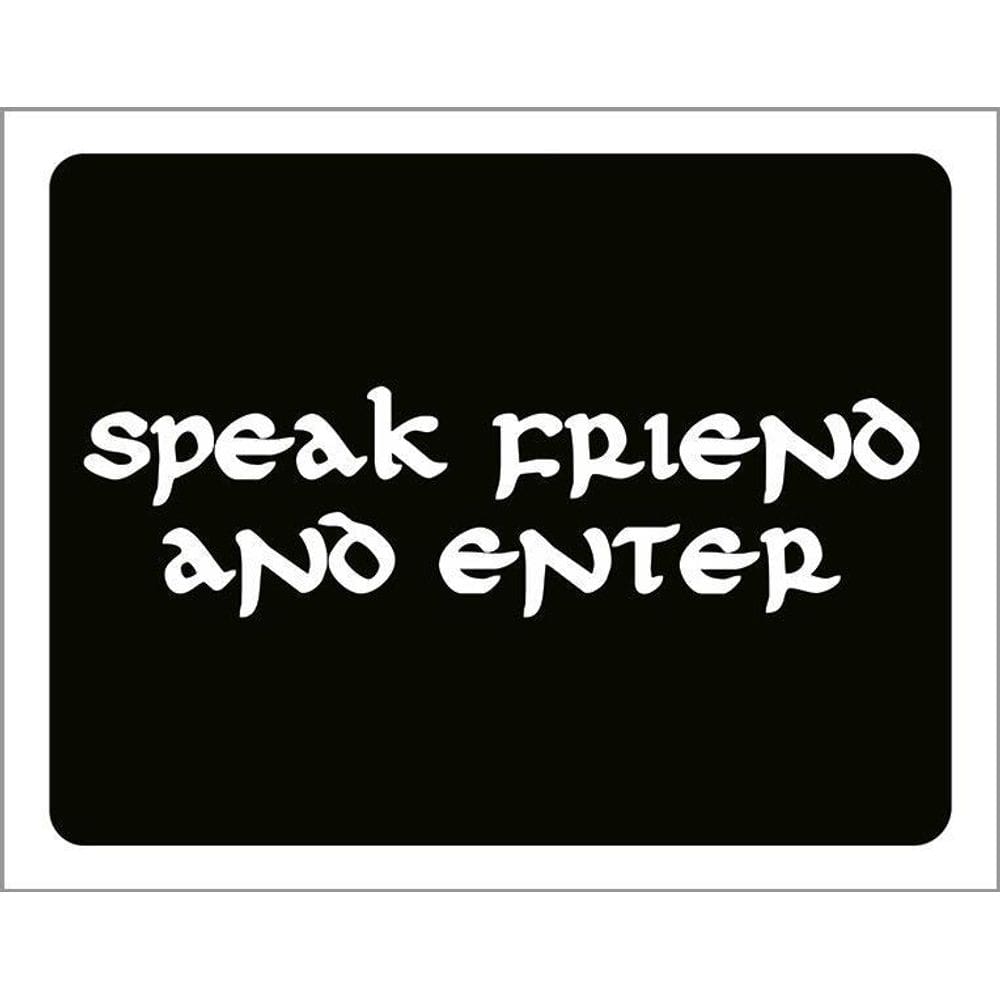 Kit 3 Placas Decorativa - Speak Friend And Enter