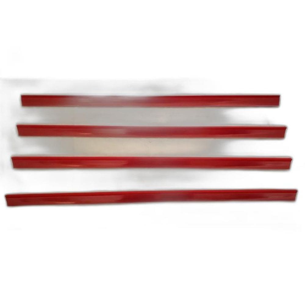 Porta Etiqueta Bandeja Gondola Lx 92 Cm Vermelho Kit Com 10