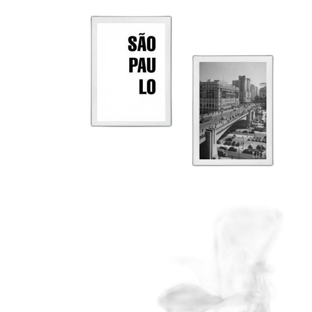 Kit 2 Quadros Foto Antiga 33X24Cm - Com Vidro