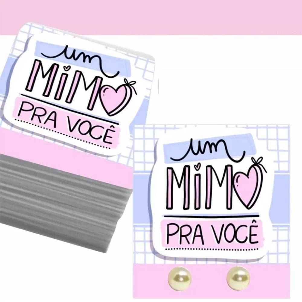 Kit Com 50 Brincos + Tag Mimo Para Lembrancinhas/Casamento