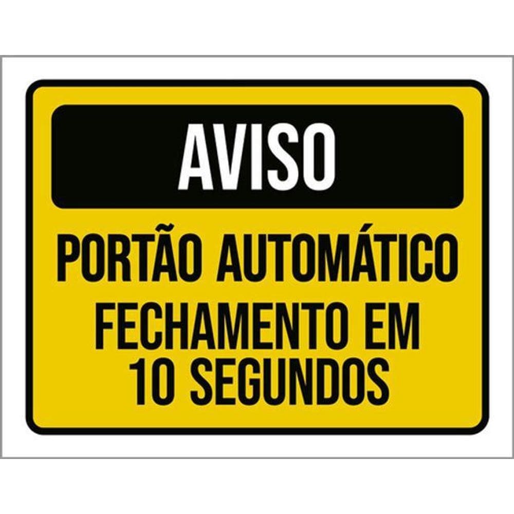 Kit 3 Placa Portão Automático Fechamento 10 Segundos 36X46