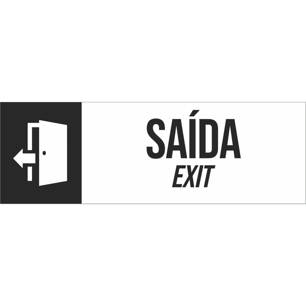 Placa Setor Ícone - Saída Exit 30X10