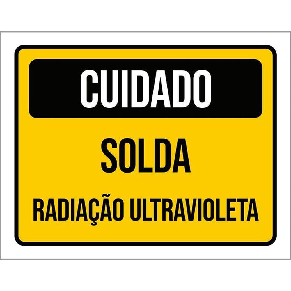 Placa De Sinalização - Cuidado Solda Radiação 36X46