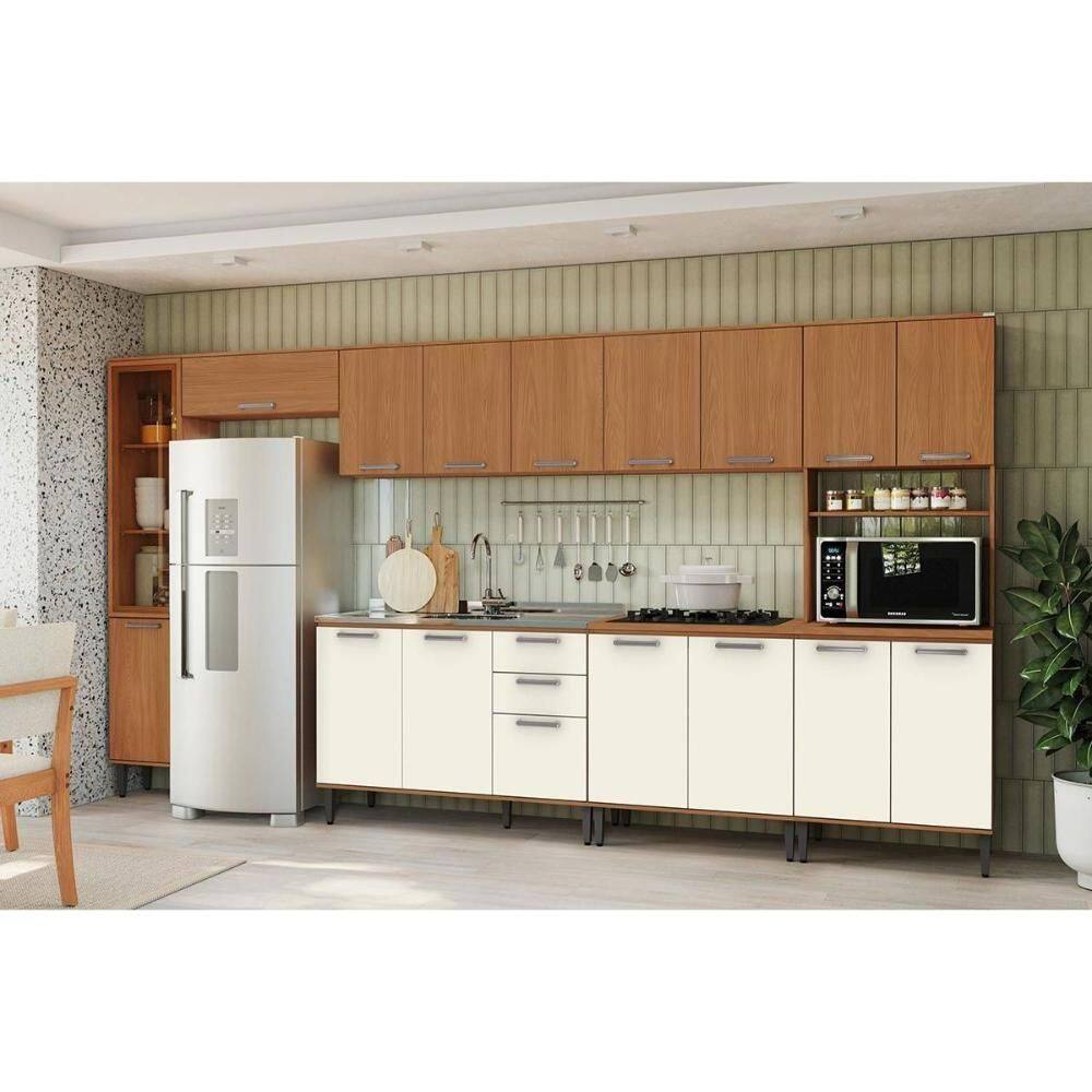 Kit Cozinha Kappesberg 8 Peças Linna C8P87 Canela/Off White