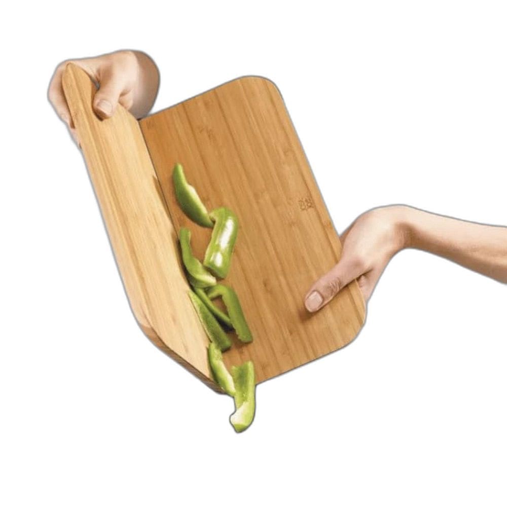 Tábua De Corte Dobrável De Cozinha Em Bambu E Silicone 32Cm