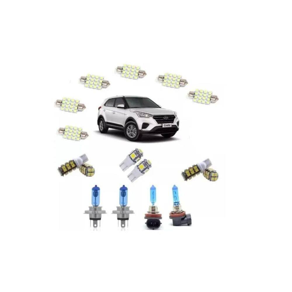 Hyundai Creta Kit Lâmpada Super Branca + Led Techone