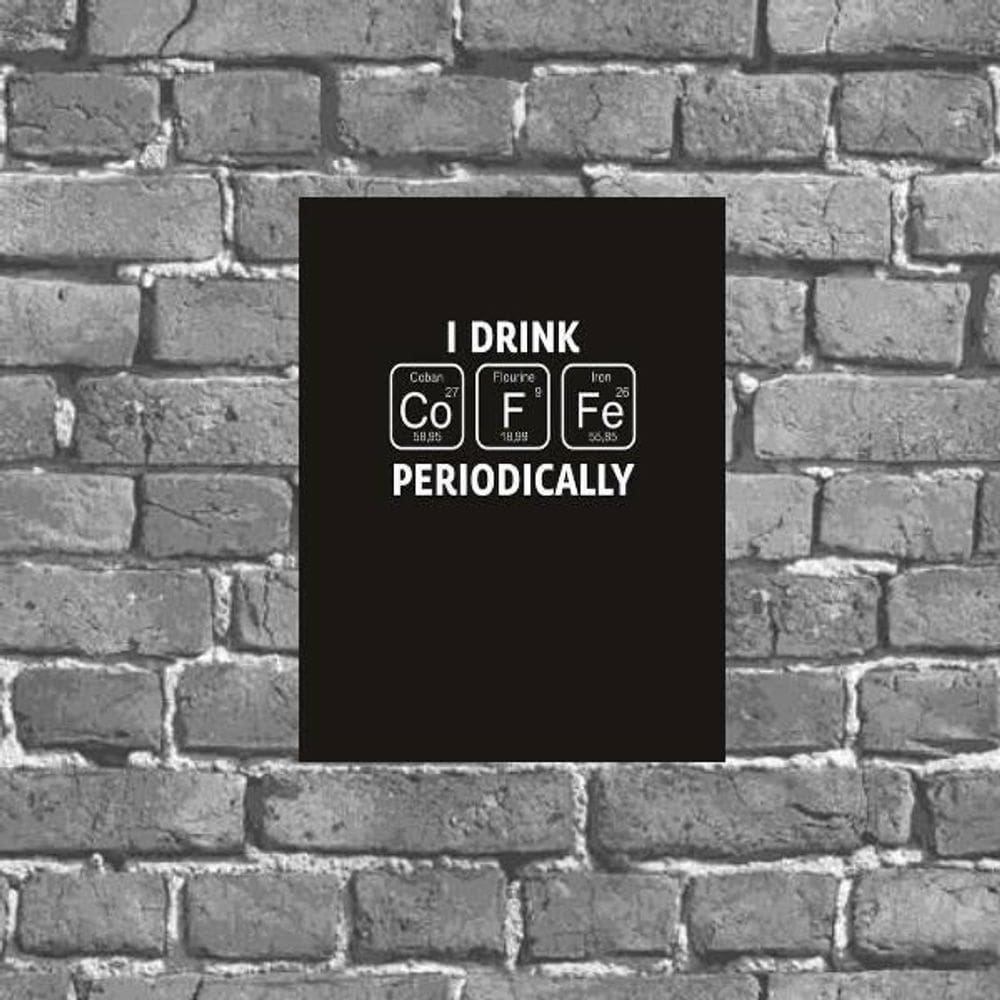 Placa Decorativa Café Tabela Periódica 18X27Cm