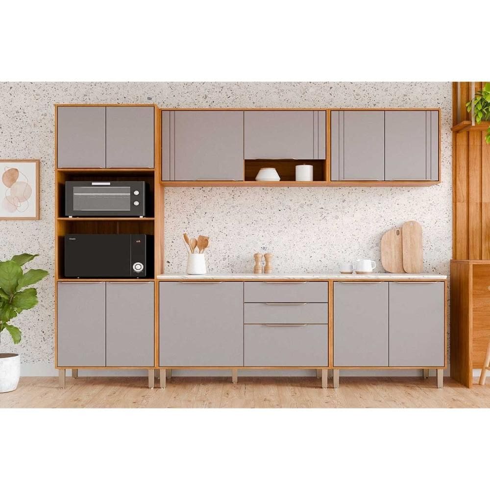 Kit Cozinha MGM 5 Peças Áurea C5P184 Cinamomo/Platina