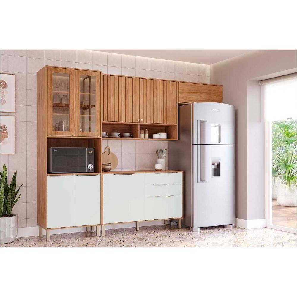 Cozinha Modulada MGM Divina MGM 4 Peças C4P261 Cinamomo/Off