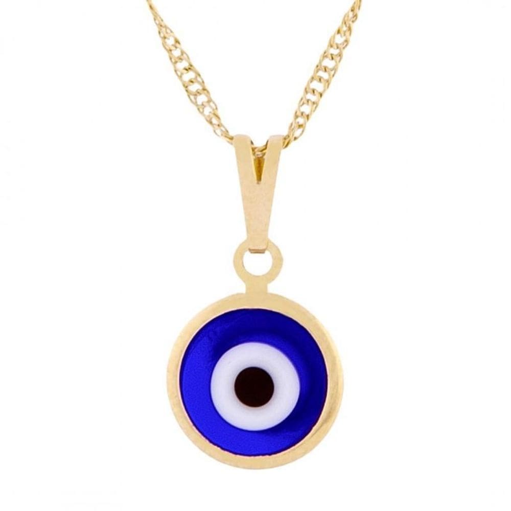 Pulseira Com Olhos Gregos Folheada A Ouro