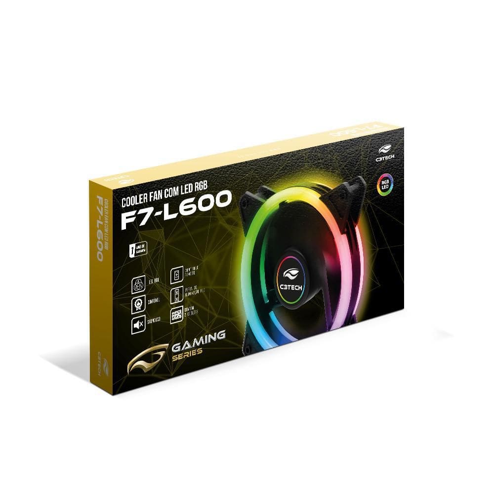 Kit Cooler Fan Rgb L600 C Fita Led E Controlador C