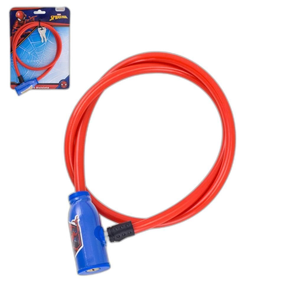 Cadeado Bicicleta Com Chave Em Aço Bike Infantil Spider-Man