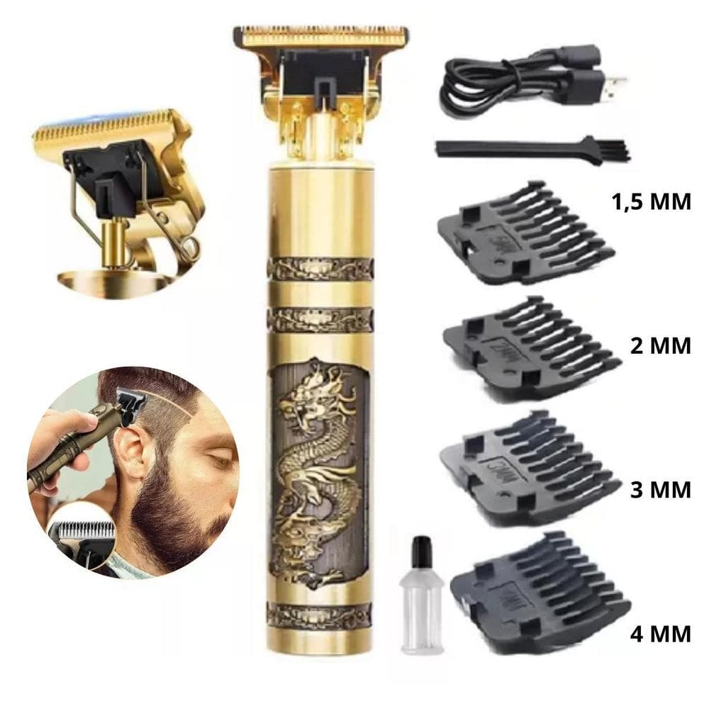Máquina De Barbear Com 6 Pentes Para Cabelo E Barba