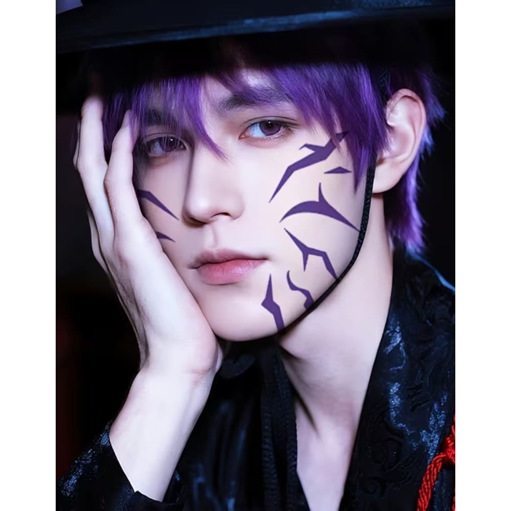 Kit de 2 Adesivos Autocolantes de Tatuagem de Rosto K-Pop