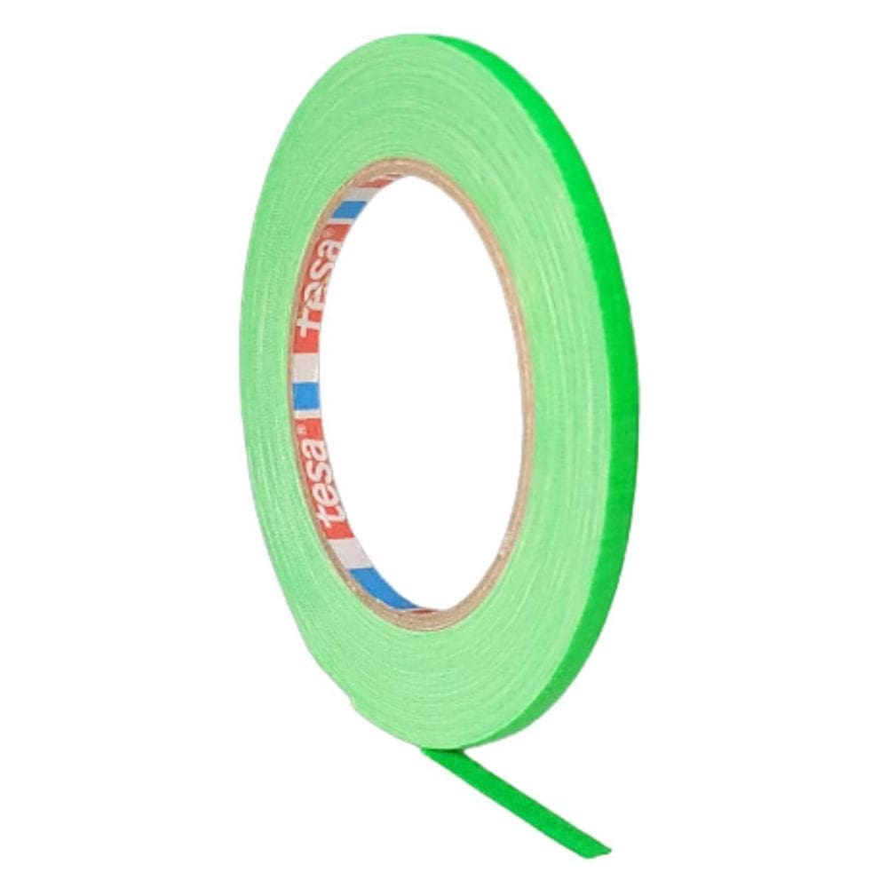 Fita Tecido Gaffer Tape Tesa 5Mm X 25M Verde Fluorescente