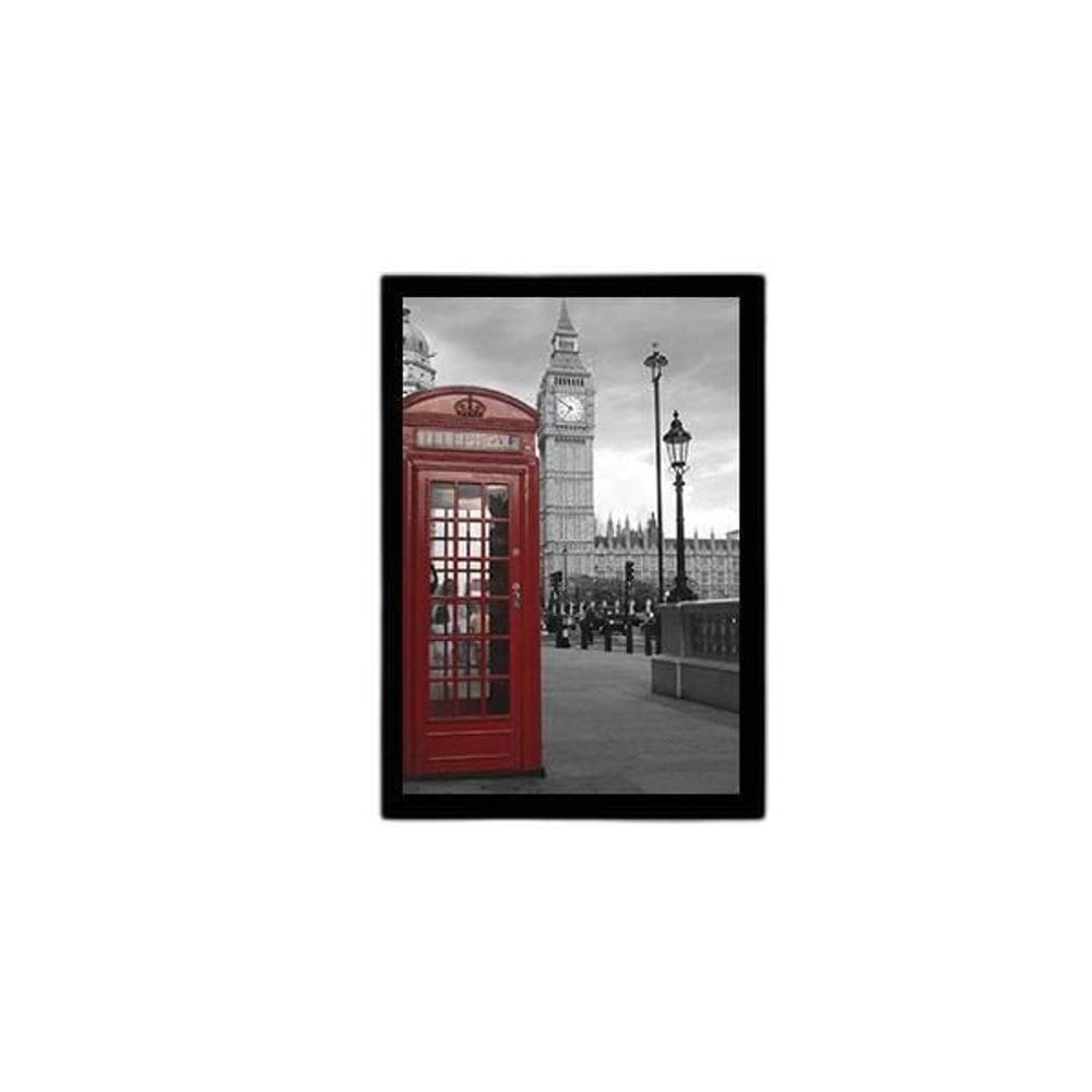 Quadro Cabine Telefônica Londres Vermelha 24X18Cm