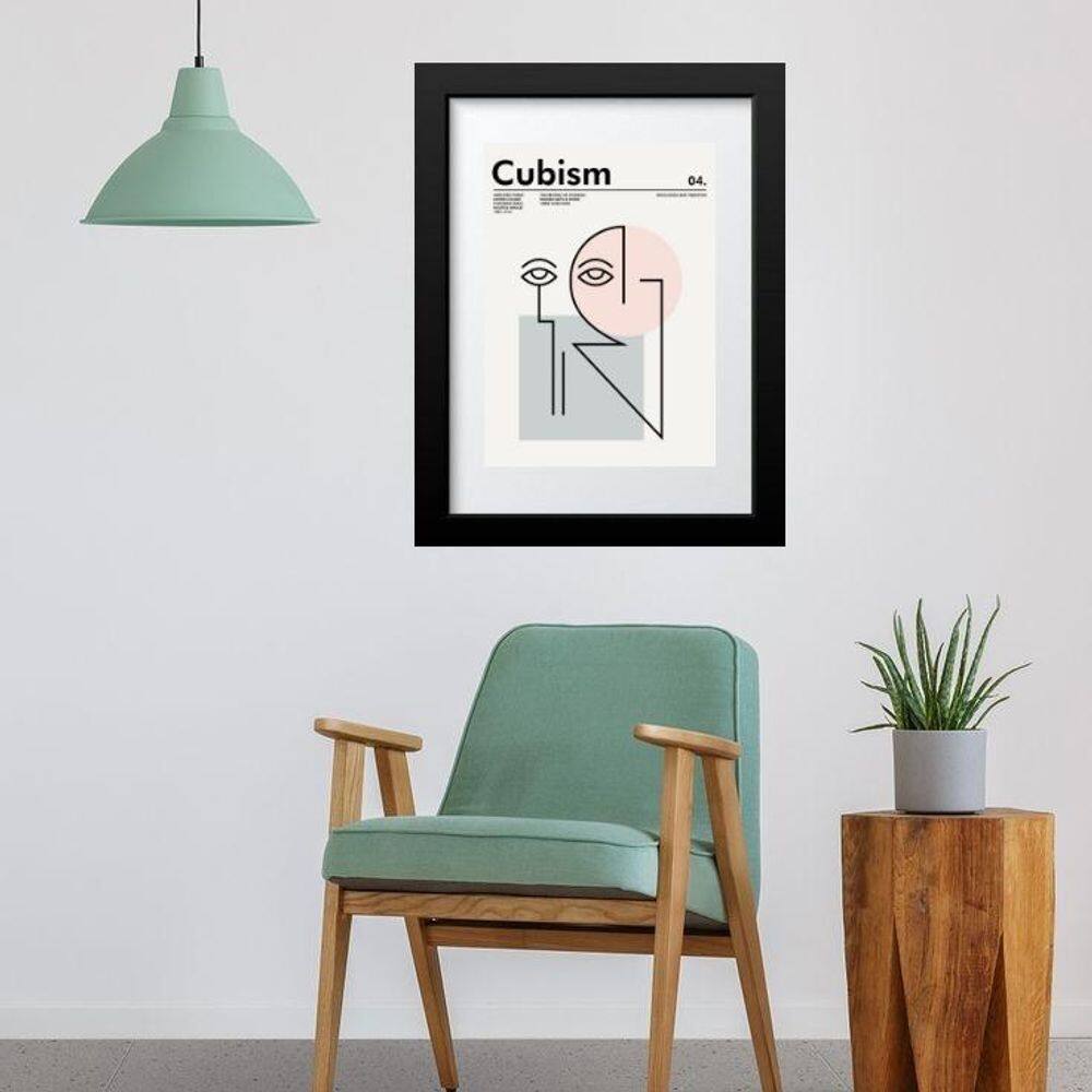 Quadro Picasso Arte Cubismo - 60X48Cm