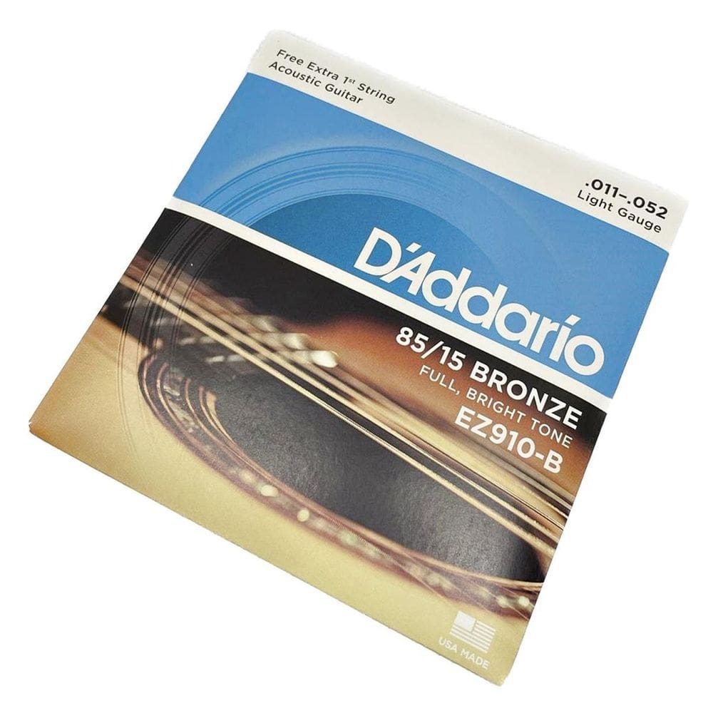 Encordoamento 011 Aço Bronze Daddario 11-52 Violão Ez910-B