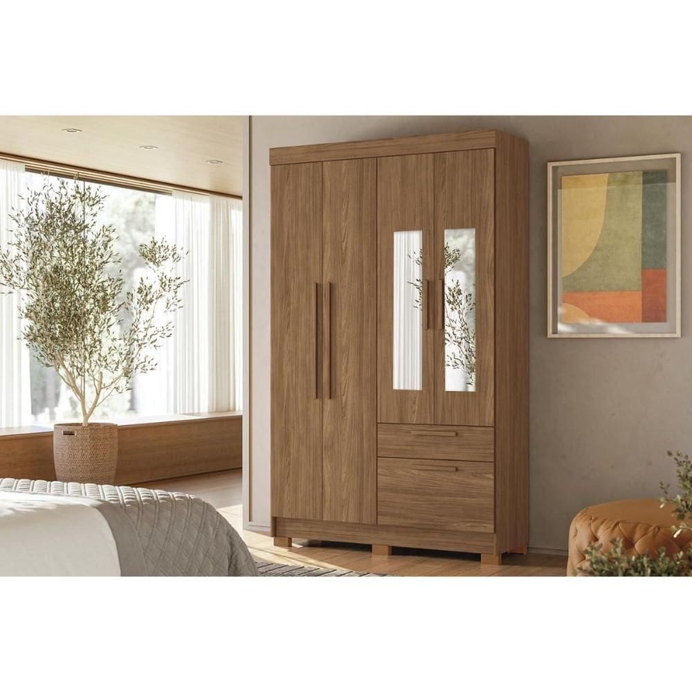 Guarda Roupa 4 Portas c/ Esp Londrina Jatobá - Santos Andirá