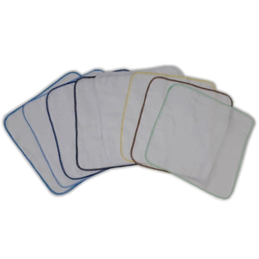 Kit 5 Fralda De Boca Quadriculada 33X33 Com Crochê Masculino