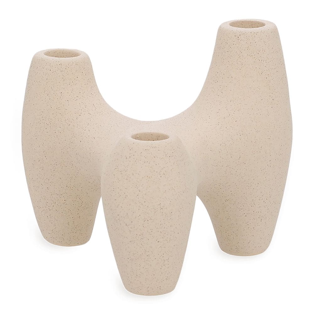 Porta-Velas Em Ceramica