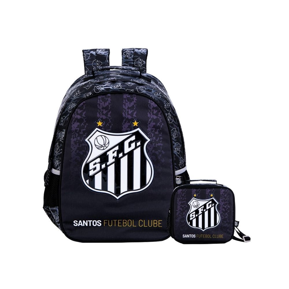 Kit Escolar Time Santos Mochila Costas + Lancheira Térmica
