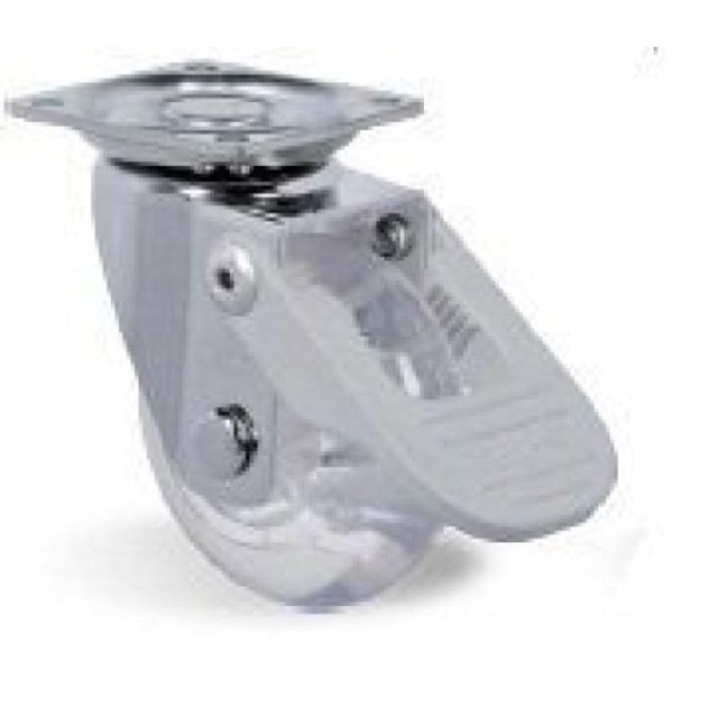 Rodizio Giratório Para Móveis Roda Gel Com Freio Glap 210 Fp