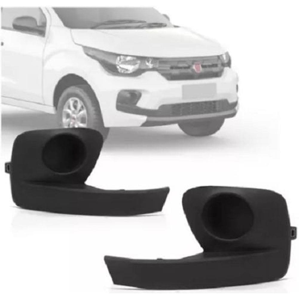Par Grade Moldura Milha Fiat Mobi Sem Furo 2015 16 17 2018