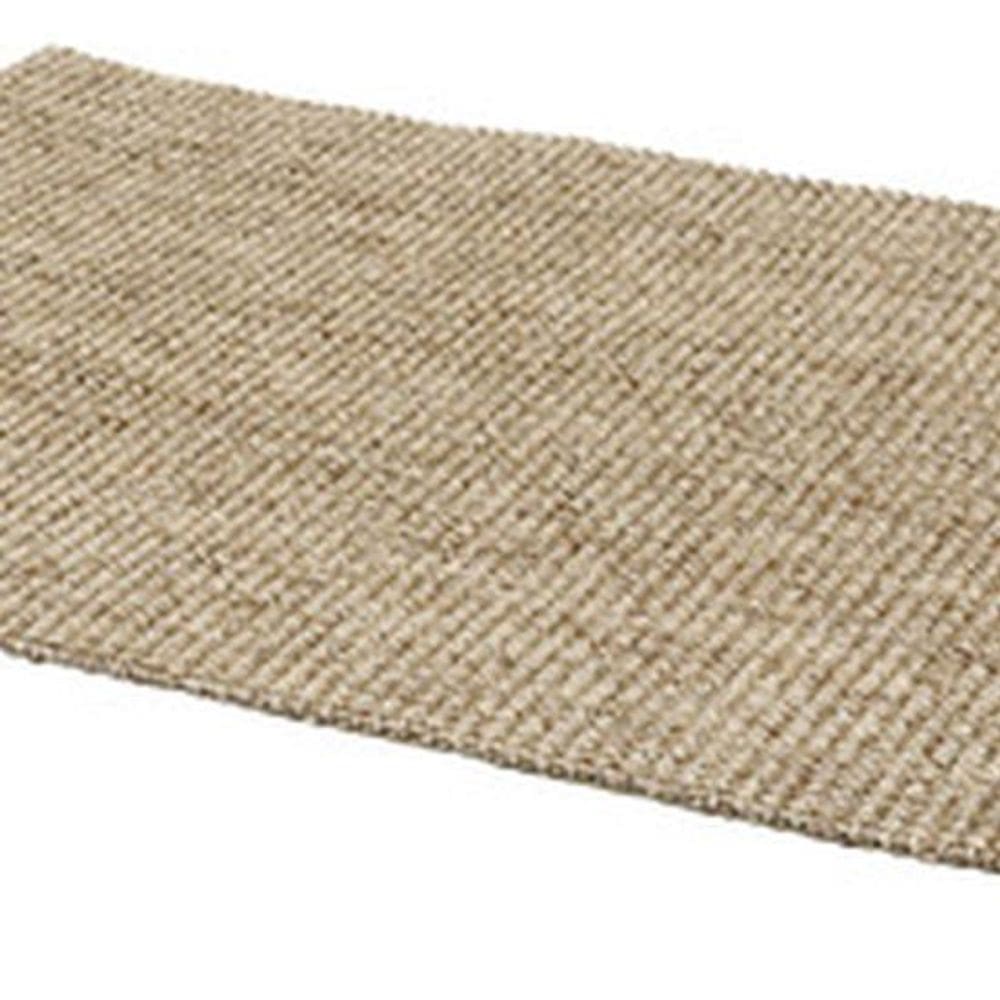Tapete Capacho Retangular Liso Sisal Bege 30X60 Cm Apaeb