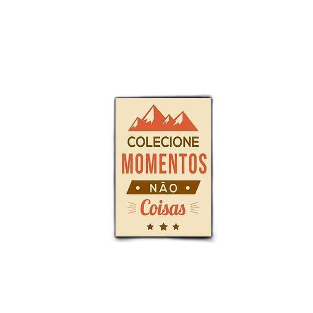 Quadro Colecione Momentos, Não Coisas 45X34 Com Vidro Preta