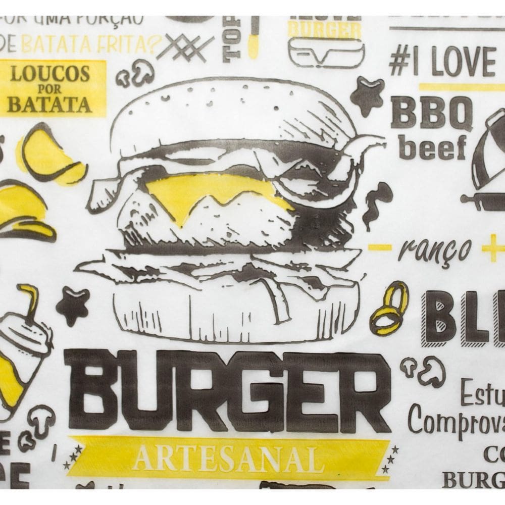 Papel Para Embalar Hamburguer 33X38Cm 500 Folhas 002