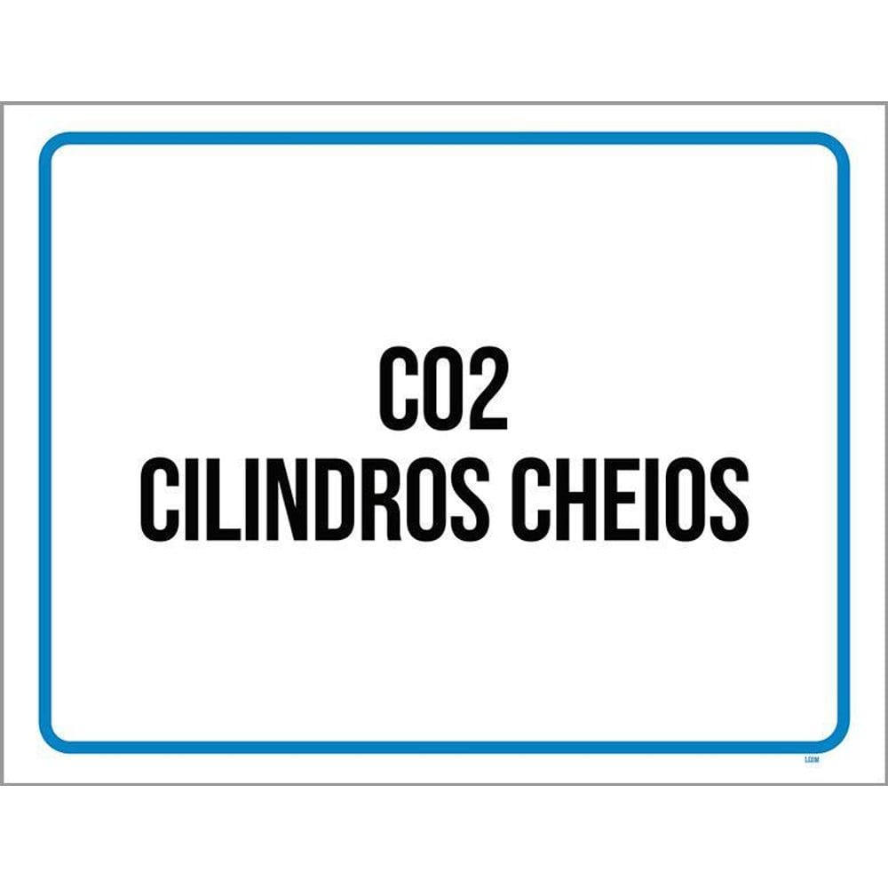 Placa Sinalização - C02 Cilindros Cheios 36X46