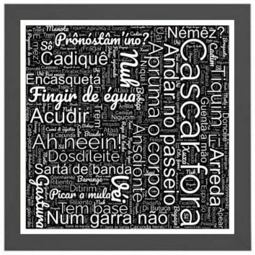 Quadro Quadrado Gírias De Mineiro 24X18Cm