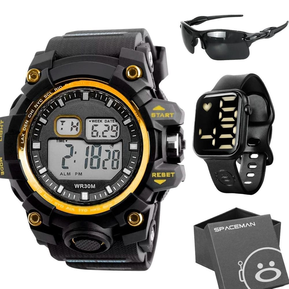Kit Relógio Masculino Prova D`Água + Óculos Presente