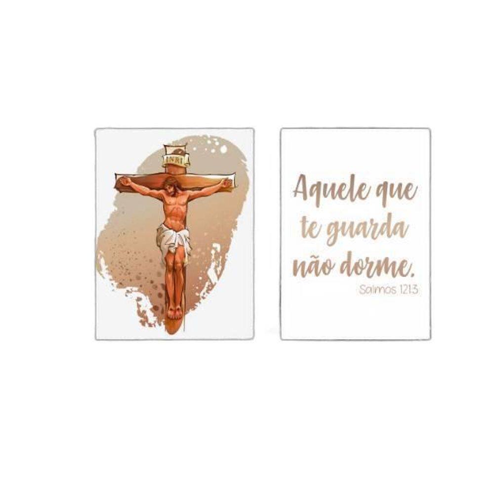 Kit 2 Placas Aquele Que Te Guarda Não Dorme 18X27Cm
