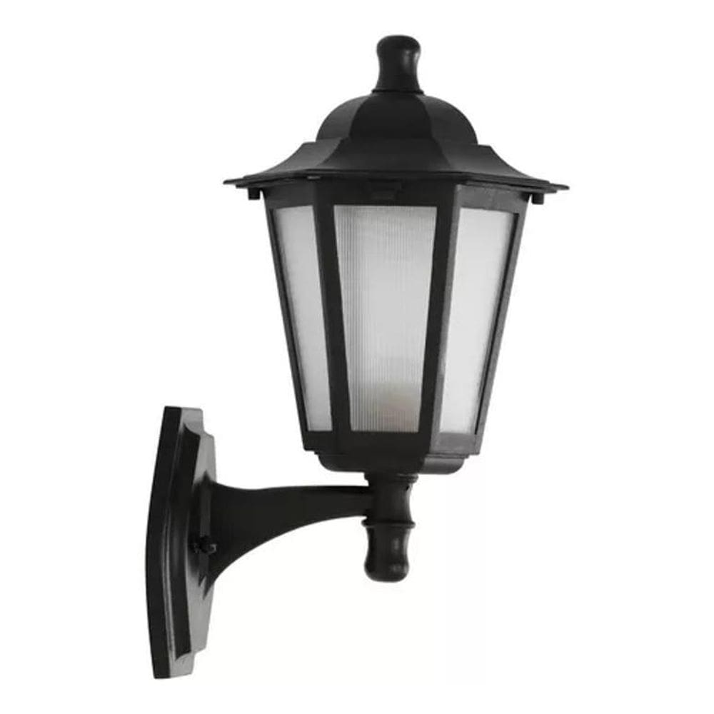 Luminária Arandela Retrô - Externa - Preta - Grega Dital