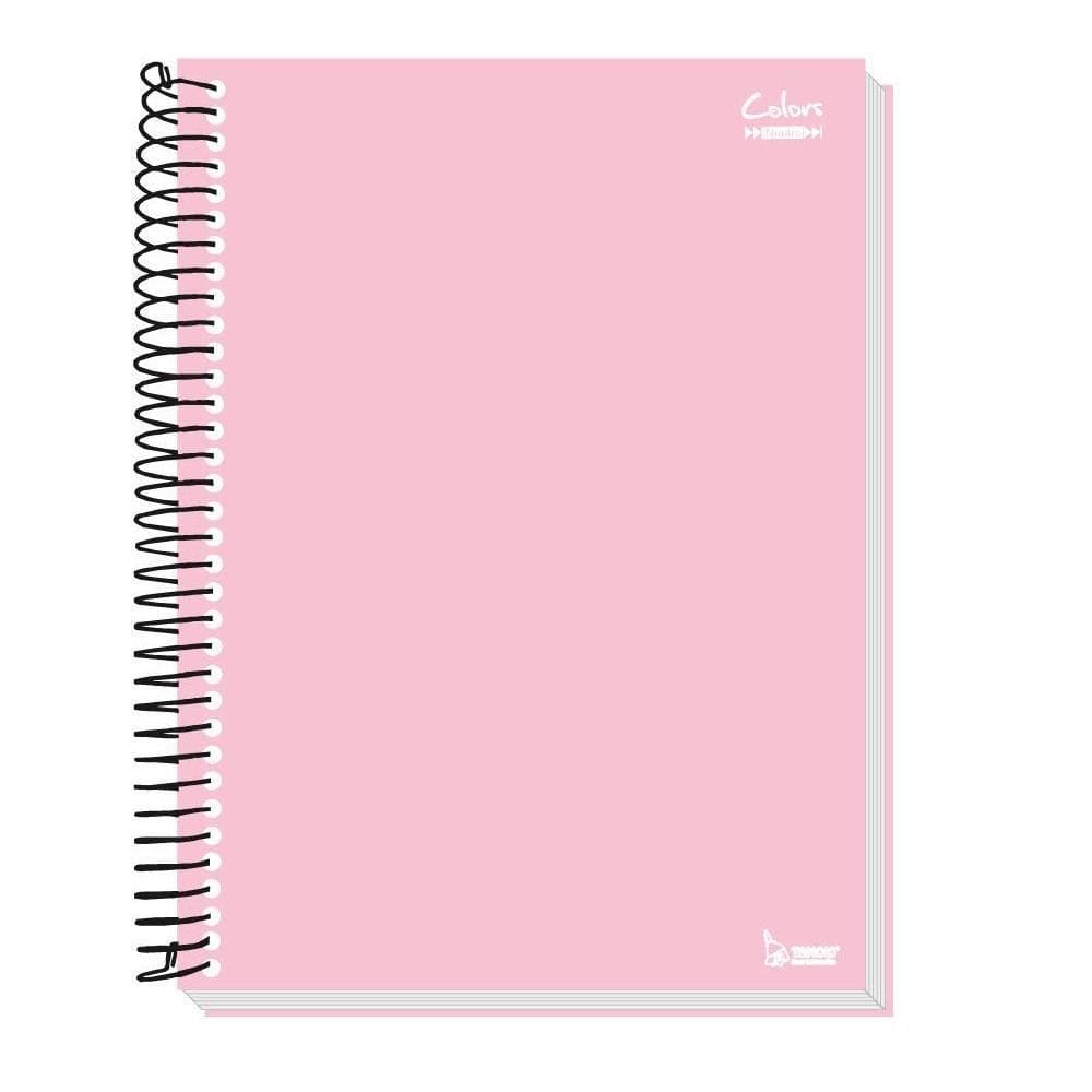 Caderno Universitário Tamoio Espiral 96Fls Neutro Rosa 2144
