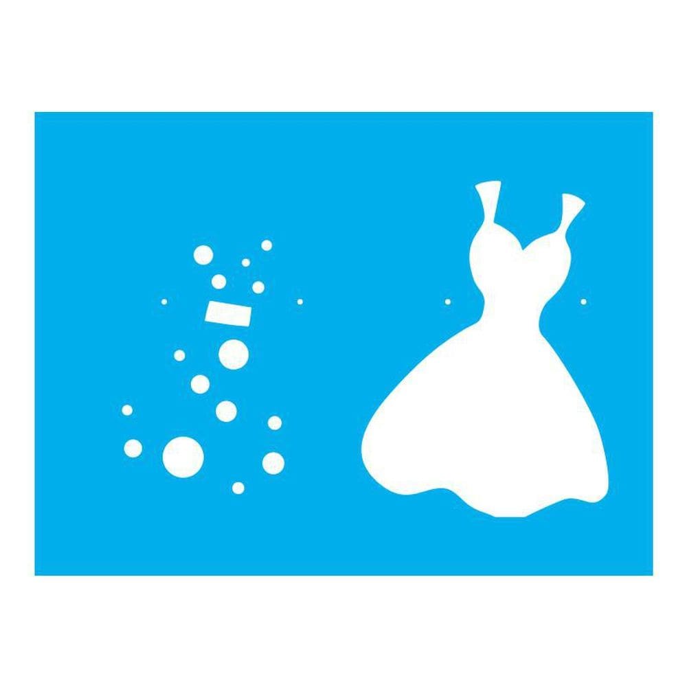 Stencil Tamako Roupa Vestido - 15X20Cm - Ref 8674