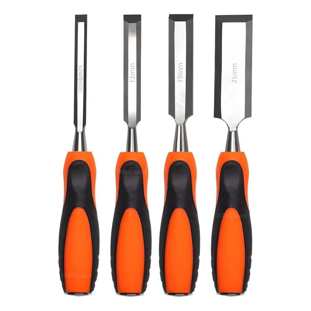 Jogo Kit 4 Peças Formão Para Entalhar Madeira U