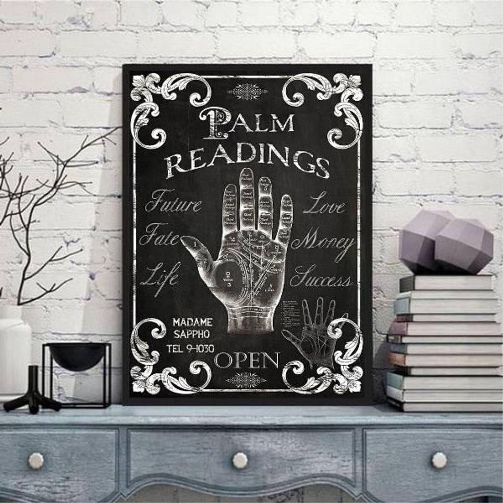 Quadro Decorativo Palm Readings 24X18Cm