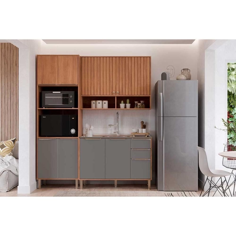 Kit Cozinha MGM 3 Peças Divina C3P58 Cinamomo/Titanium