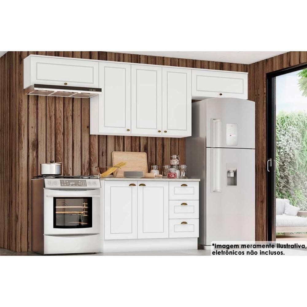Cozinha Modulada Henn Americana Henn 5 Peças C5P43 Branco