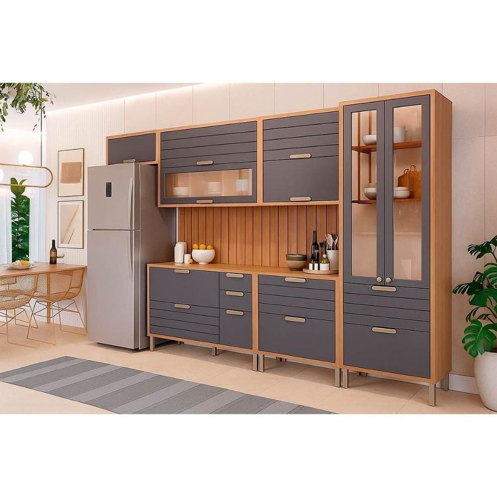 Kit Cozinha MGM 8 Peças Eloise C8P88 Cinamomo/Titanium