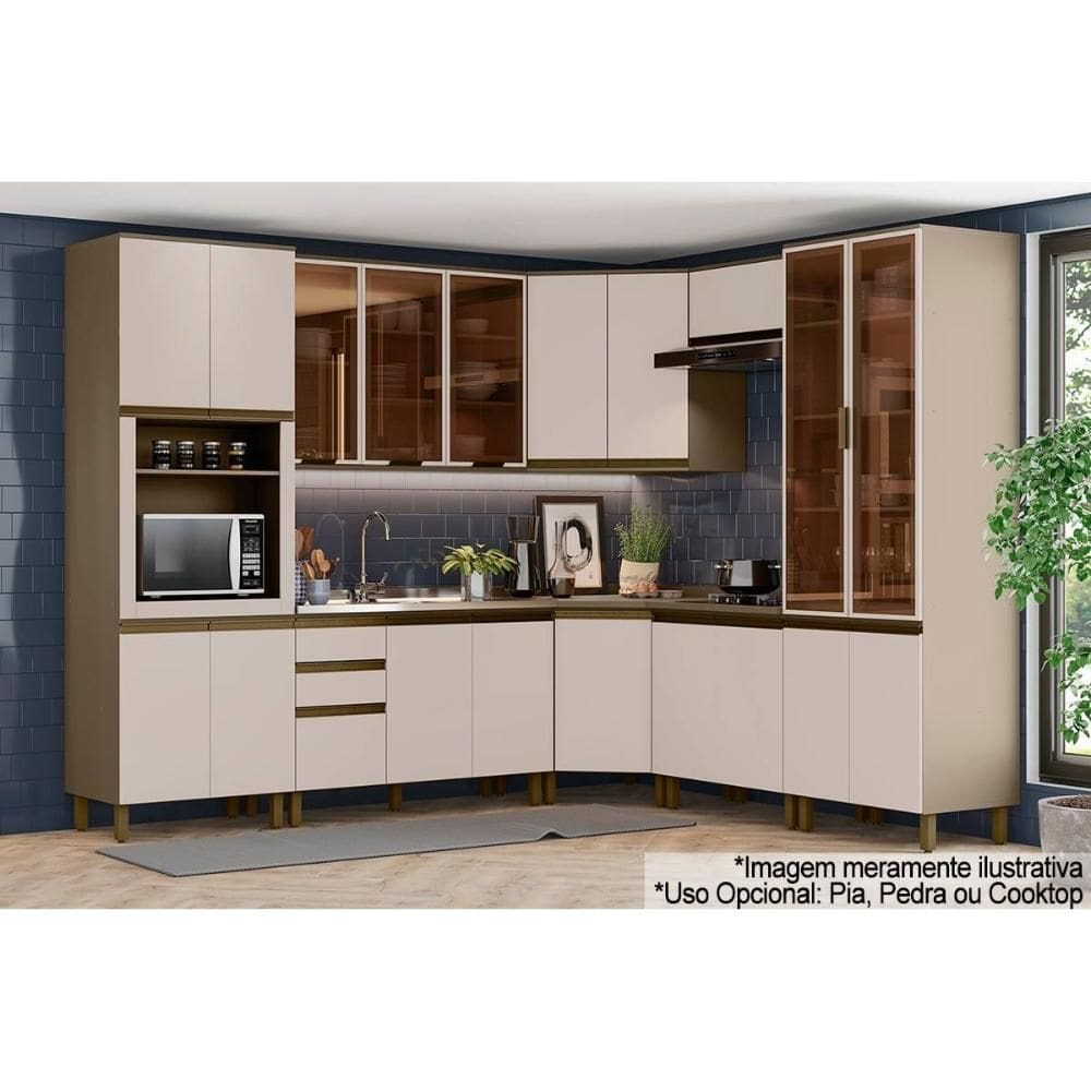 Kit Cozinha Henn 10 Peças Connect C6P24 Duna/Cristal