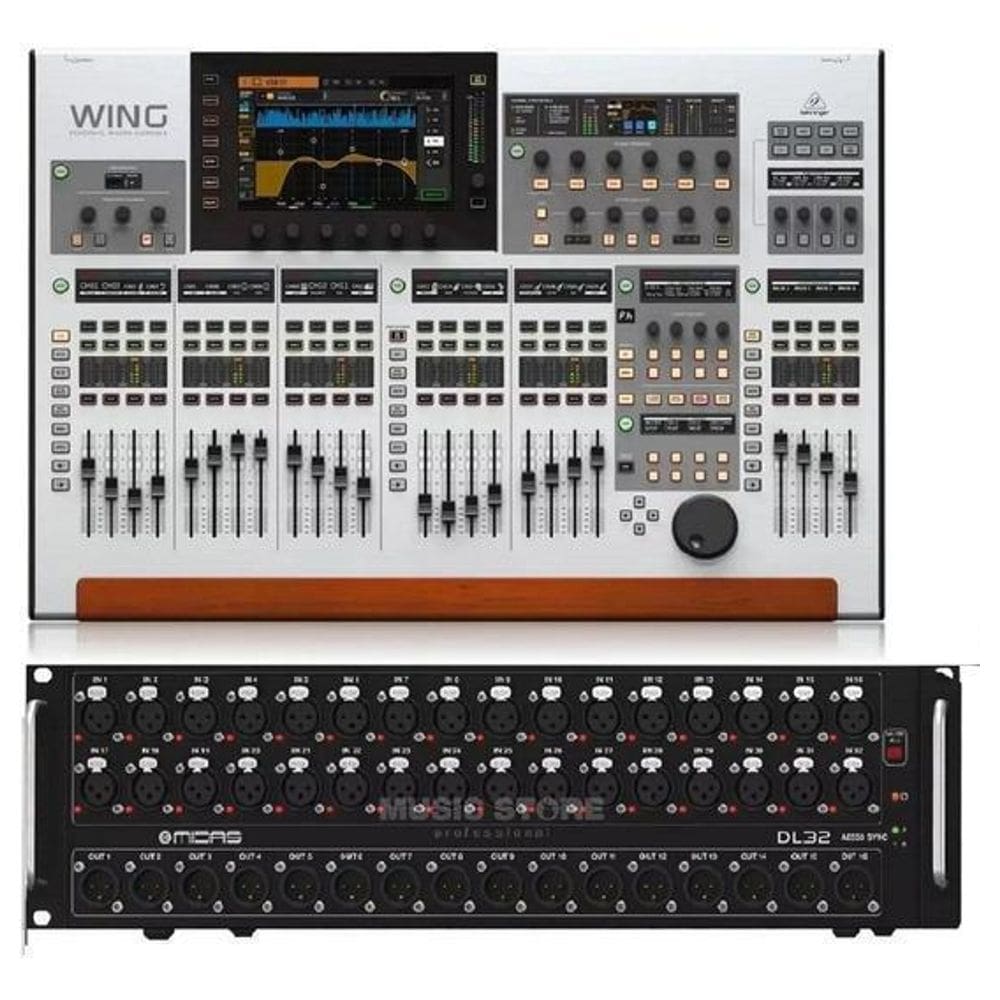 Mesa Digital Wing 48 Canais + Stageboxs32 Digital Behringer