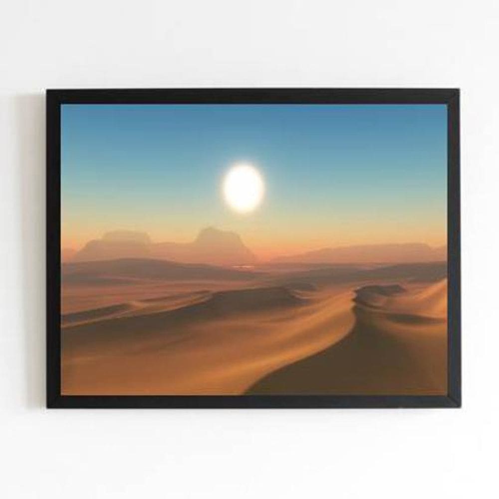 Quadro Fotografia Sol Do Deserto 24X18Cm