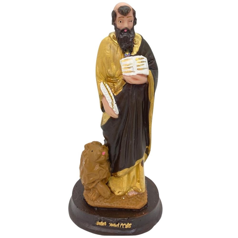 Escultura São Marcos 14 Cm Em Resina - Pedidos Urgentes