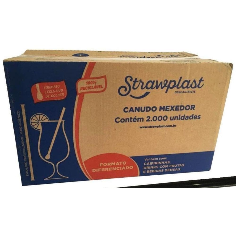 Canudo Mexedor Com Pazinha Para Drink Ou Coquetel C/2000 Lis
