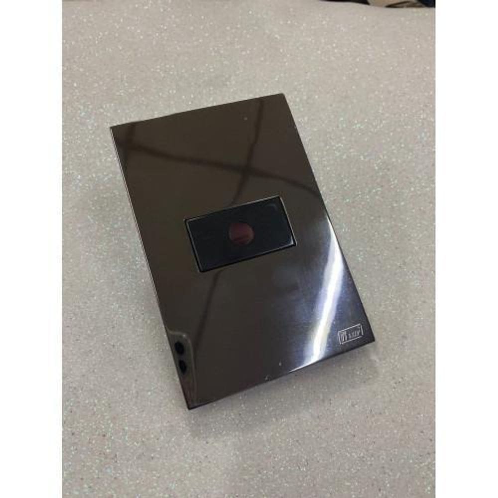 Cj Placa Furo Horizontal 4X2 - Recta Espelhada Fume Grafite