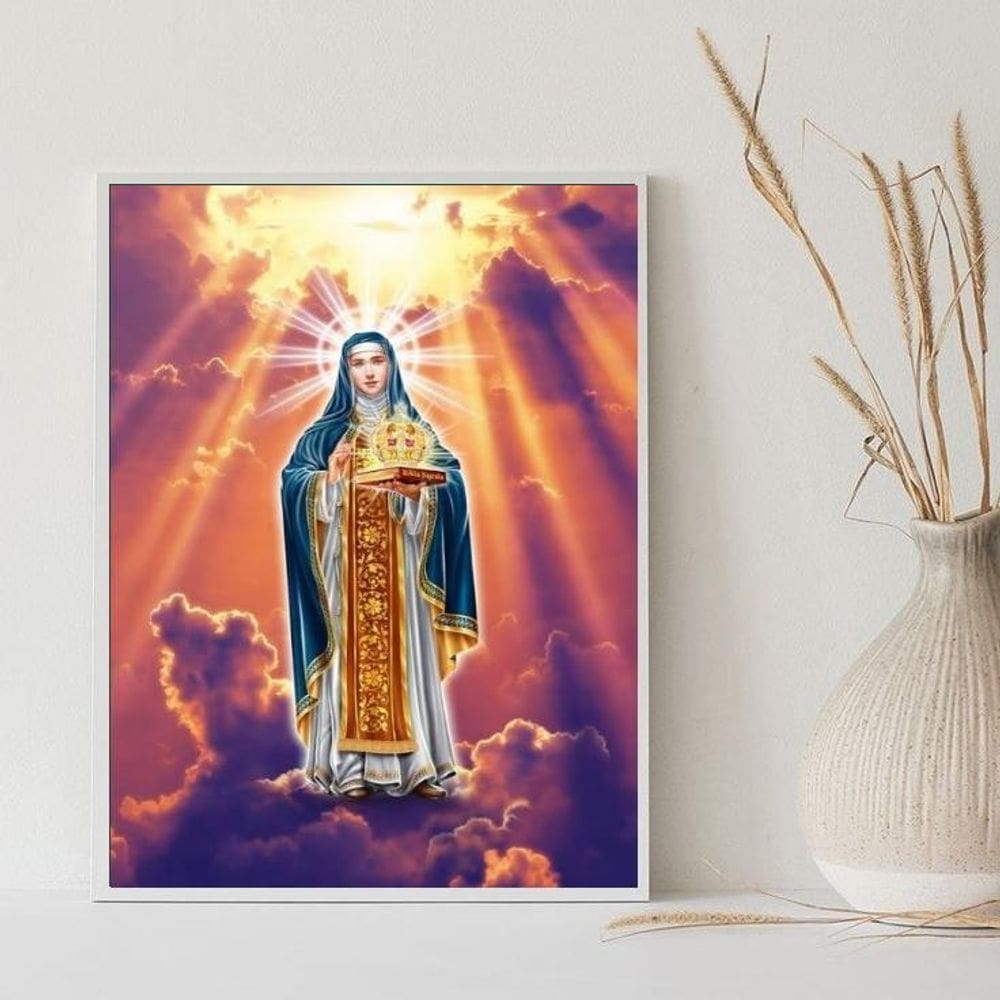 Quadro Decorativo Santa Edwiges 24X18Cm